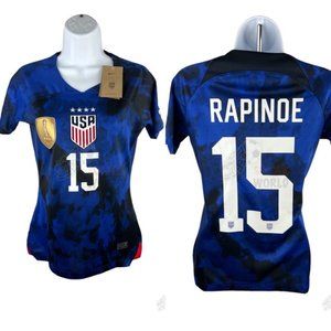⚽️ NWT 2022/23 USA USWNT Women's AWAY Breathe Soccer Jersey Rapinoe #15 🇺🇸